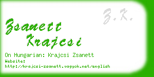 zsanett krajcsi business card